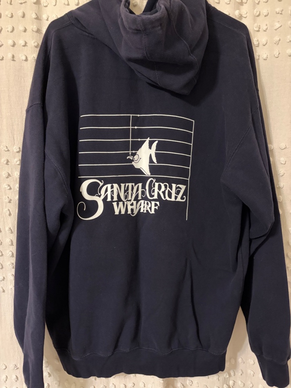 Santa Cruz Wharf Navy Graphic Pullover Hoodie - Men’s XXL